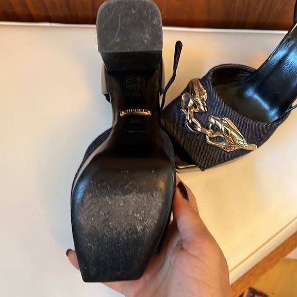 ROBERTO CAVALLI 38 1/2 made in italy. All leather max snake print heel perfect - Picture 6 of 12